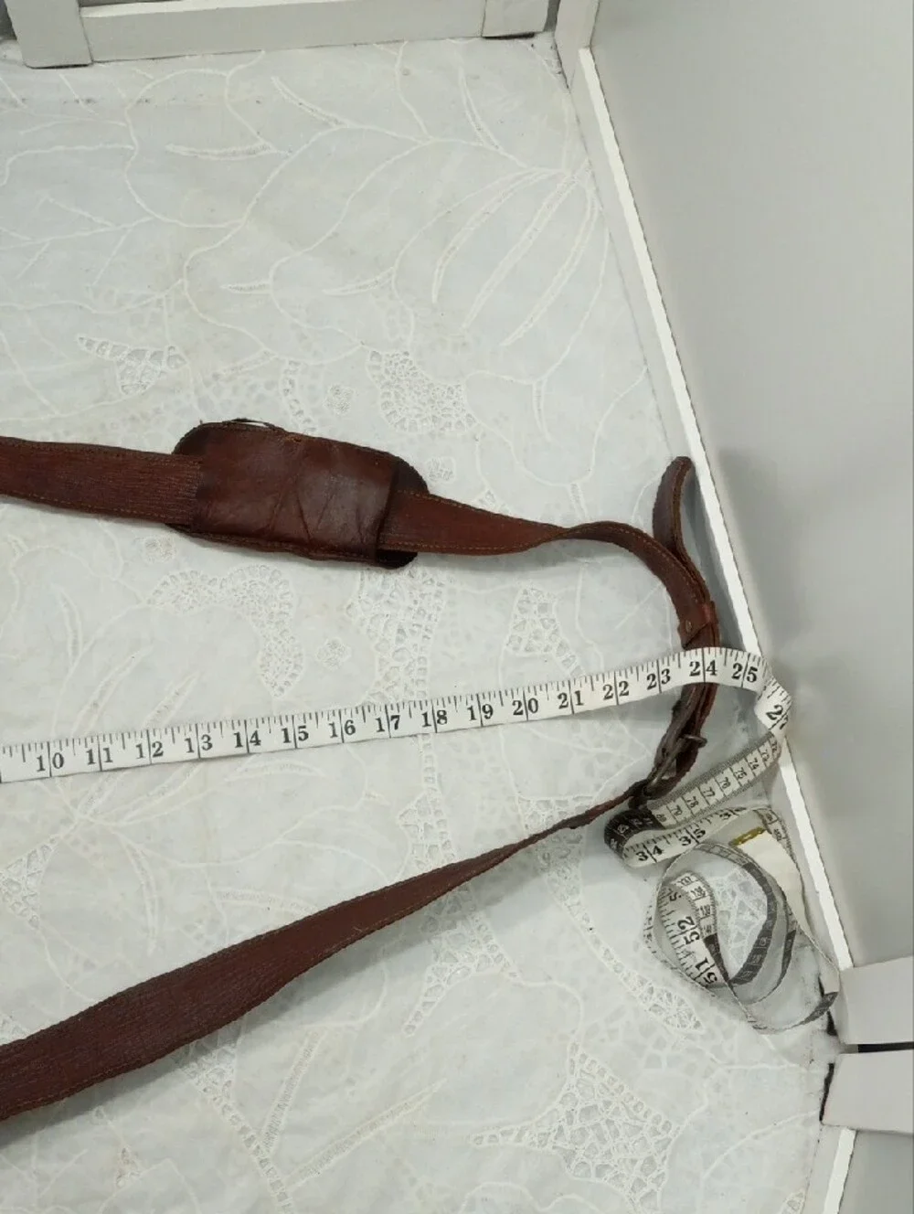 Vintage Brown Leather Messenger Bag